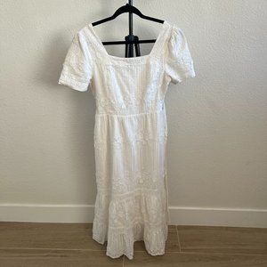 Dillard’s Adelyn Rae Floral Lace Tie-Back Maxi Dress